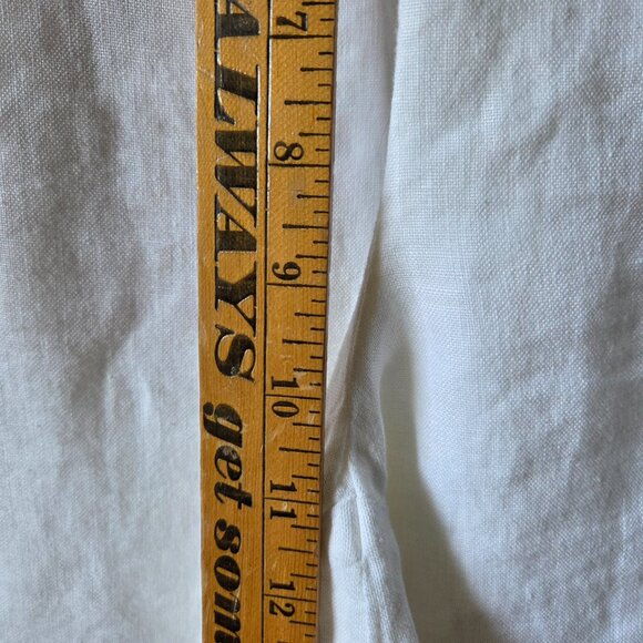 EUC LIKE NEW J JILL LOVE LINEN WHITE 100% LINEN MINIMALIST CROP WIDE LEG PANTS S - Picture 14 of 16